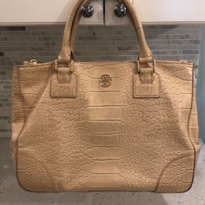 Tory Burch large double zip tote